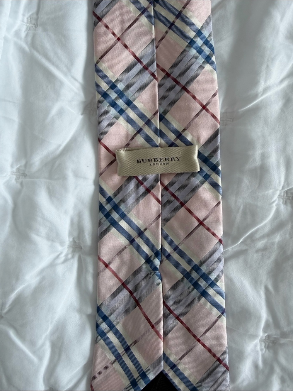 Burberry Plaid Pink and blue tie - Picture 2 of 3